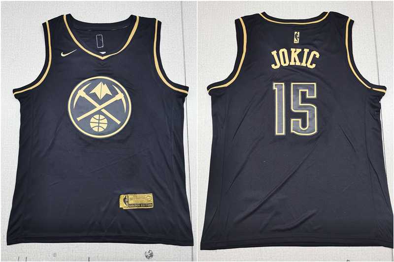 Nuggets 15 Nikola Jokic Black Gold Nike Swingman Jersey,We sell and wholesale Nuggets 15 Nikola Jokic Black Gold Nike Swingman Jersey on line form chian!